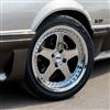 1979-1993 Mustang SVE Saleen SC Style Wheel Kit - Chrome w/ Rivets - 17x9/10