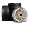 1979-93 Mustang SVE 4 Lug Mesh Wheel & Nitto Tire Kit - 17x8/9  - Classic Gold