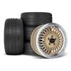 1979-93 Mustang SVE 5 Lug Mesh Wheel & Sumitomo Tire Kit - 17x8  - Classic Gold