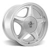 1979-93 Mustang 5 Lug Pony Wheel & Ford Licensed Center Cap Kit  - 17x8/10 - Silver