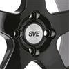 1979-93 Mustang SVE 4 Lug SC Wheel & Nitto Tire Kit - 17x8/9 - Gloss Black