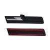 1992-96 Bronco Front Fender Body Moldings  - Black/Chrome