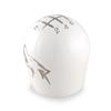 2011-14 Mustang Billetworkz Weighted Shift Knob - Coyote Engraved - Gloss White