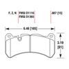 2013-14 Mustang Hawk Performance Front Brake Pads - HPS 5.0 GT500