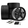 2015-23 Mustang SVE R355 Wheel & Nitto Tire Kit - 19x10/11 - Gloss Black