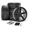 2015-2023 Mustang Velgen Classic5 V2 Wheel & MT Tire Kit - 20x10/11 - Satin Black