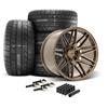 2015-2023 Mustang Velgen VF9 Wheel & MT Tire Kit - 20x10/11 - Gloss Bronze