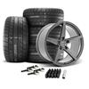 2015-2023 Mustang Velgen Classic5 V2 Wheel & MT Tire Kit - 20x10/11 - Gloss Gunmetal