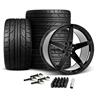 2015-2022 Mustang Velgen Classic5 V2 Wheel & Nitto Tire Kit - 20x10/11 - Gloss Black