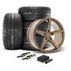 2015-2023 Mustang Velgen Classic5 V2 Wheel & MT Tire Kit - 20x10/11 - Gloss Bronze