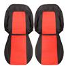 2015-23 Mustang Factory Style Seat Covers - Black/Red