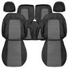 2015-23 Mustang Factory Style Seat Covers - Black/Gray