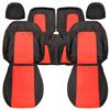 2015-23 Mustang Factory Style Seat Covers - Black/Red