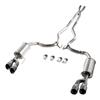 2018-26 Mustang Roush Cat Back Exhaust Kit - Non-Active Exhaust  - Black Quad Tips GT Coupe