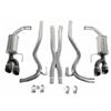 2018-26 Mustang Roush Cat Back Exhaust Kit - Non-Active Exhaust  - Black Quad Tips GT Coupe