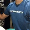 5.0 Resto Logo T-Shirt - Heather Neptune