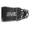 1986-93 Mustang SVE Aluminum Radiator & Contour Fan Kit with HD Hoses  - Black 5.0