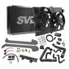 1986-93 Mustang SVE Aluminum Radiator & Contour Fan Kit  - Black 5.0