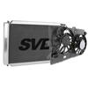 1986-93 Mustang SVE Aluminum Radiator & Contour Fan Kit with HD Hoses 5.0
