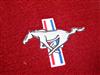 1982-92 Mustang ACC Floor Mats w/ Tri-Bar Pony Logo  - Medium/Scarlet Red 