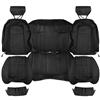 1990-91 Mustang TMI Sport Seat Vinyl Upholstery Kit  - Black Convertible
