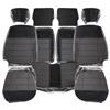 Mustang Acme Standard Seat Upholstery - Cloth - Black | 87-93 Hatchback