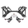 1979-93 Mustang BMR Premium Tubular K-Member With Spring Perches Kit - Pushrod - Black Hammertone 5.0/5.8