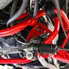 1979-93 Mustang BMR Tubular K-Member & Control Arm Kit  - Pushrod - Red 5.0/5.8