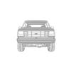 1992-1996 Ford Bronco Metal Wall Art - Front Silhouette