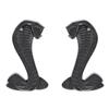1994-2004 Ford Mustang Cobra Fender Snake Emblems – Matte & Gloss Black Pair, 2.75-inch