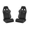 Corbeau A4 Cloth Seat Pair - Black