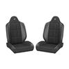 Corbeau Baja RS Reclining Suspension Seat Pair - Vinyl w/ Cloth Inserts - Black