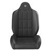 Corbeau Baja RS Reclining Suspension Seat Pair - Vinyl w/ Cloth Inserts - Black