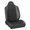 Corbeau Baja RS Reclining Suspension Seat Pair - Vinyl w/ Cloth Inserts - Black