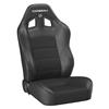 Corbeau Baja XRS Reclining Suspension Seat Pair Vinyl w/ Cloth Inserts - Black