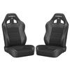 Corbeau Baja XRS Reclining Suspension Seat Pair Vinyl w/ Cloth Inserts - Black