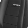 Corbeau Moab Seat Pair - Vinyl w/ Cloth Inserts - Black