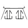 1990-93 Mustang Corbeau 2" Bolt In 4 Point Harness & Bar Kit  - Black