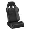 Mustang Corbeau A4 Leather Seat Pair - Black
