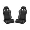 Mustang Corbeau A4 Leather Seat Pair - Black