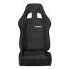 Mustang Corbeau A4 Microsuede Seat Pair - Black