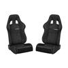 Mustang Corbeau A4 Microsuede Seat Pair - Black