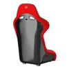 Mustang Corbeau FX1 Seat  - Black Cloth/Red Cloth Insert