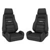 Mustang Corbeau GTS 2 Seat Pair Black Cloth