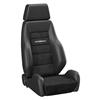 Mustang Corbeau GTS 2 Seat Pair Black Leather/Black Microsuede Inserts