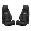 Mustang Corbeau GTS 2 Seat Pair  Black Microsuede