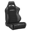 Mustang Corbeau LG1 Cloth Seat Pair - Black