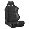 Mustang Corbeau LG1 Microsuede Seat Pair - Black