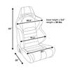 Mustang Corbeau LG1 Cloth Seat Pair - Black