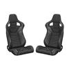 Mustang Corbeau Sportline RRS Racing Seat Pair  - Black Vinyl/Carbon Fiber Pattern